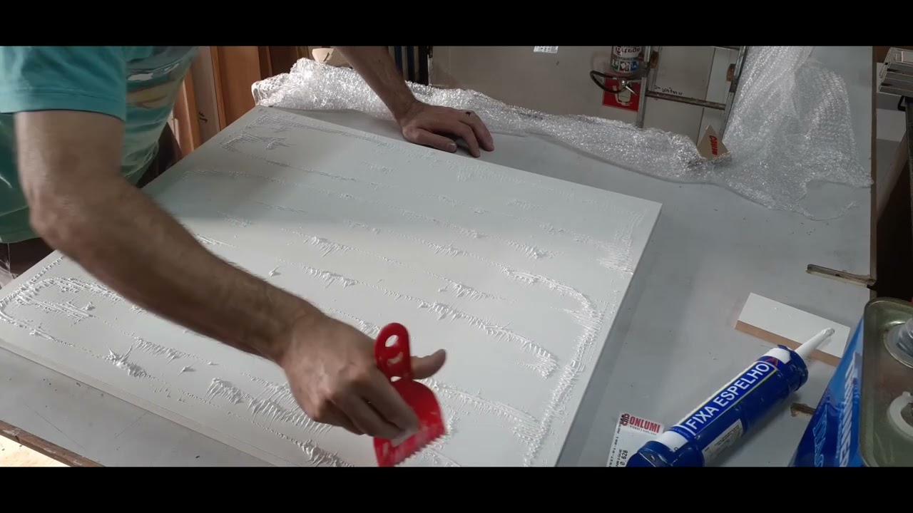 Colando espelho em MDF (Muito Simples)