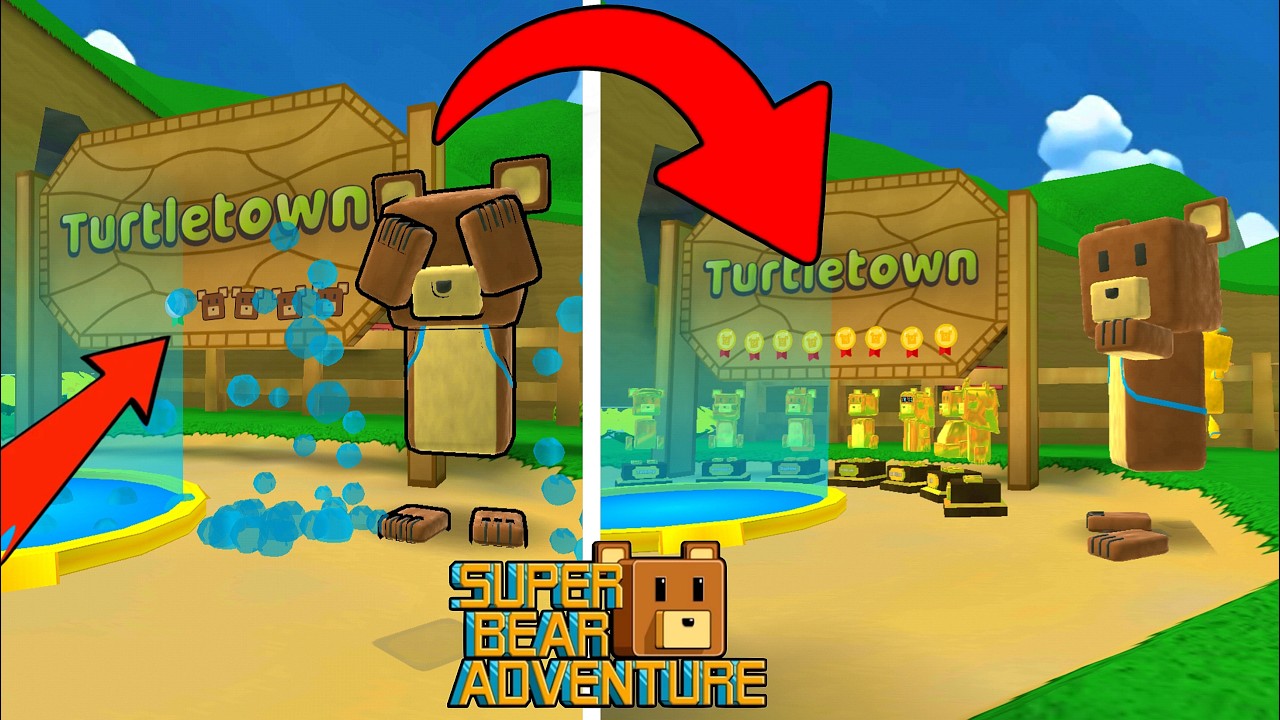 Can I Take All Gold bear in TURTLETOWN ?
