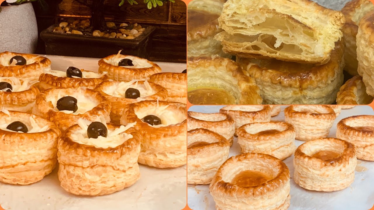 La pâte feuilletée 👌vol au vent👍//DZ//عجينة مورقة اللي وعدتكم  بها مع تقنية عبقرية في تشكيل فولوفون