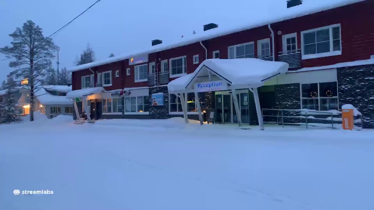 LIVE: Walk around wintery village of Äkäslompolo, Ylläs Lapland!