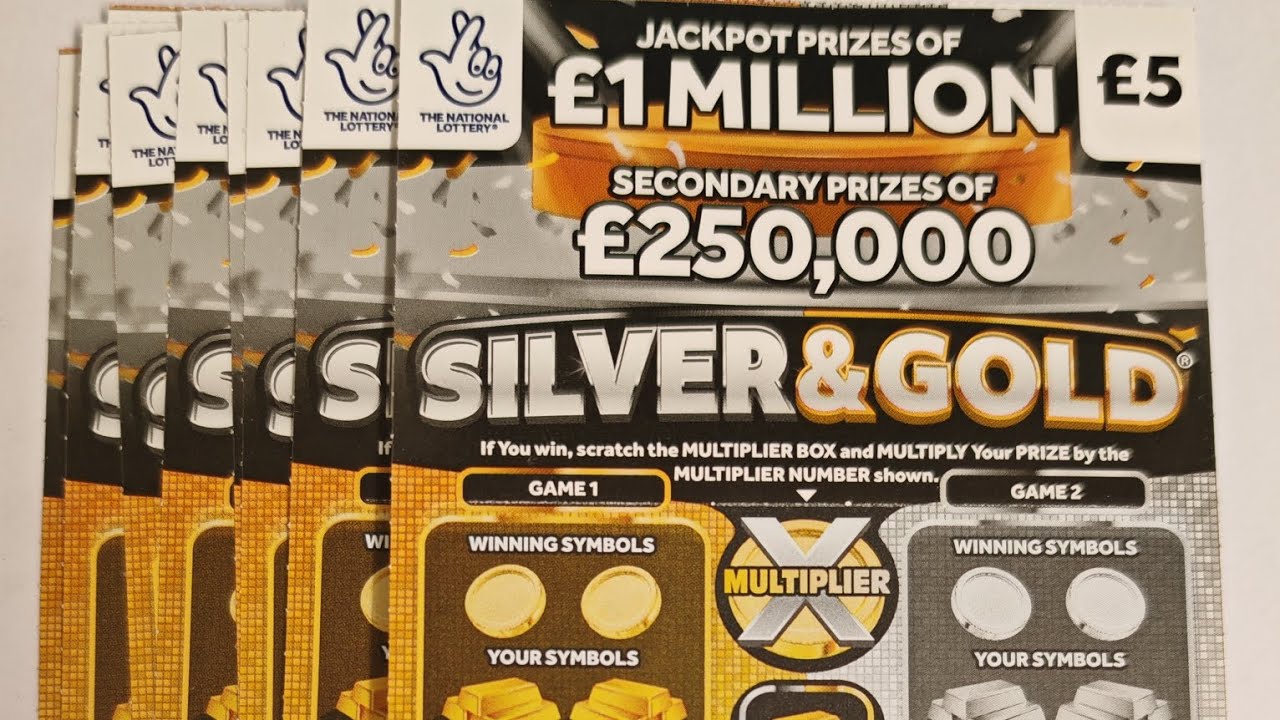 Silver & gold scratch cards £50 in play 