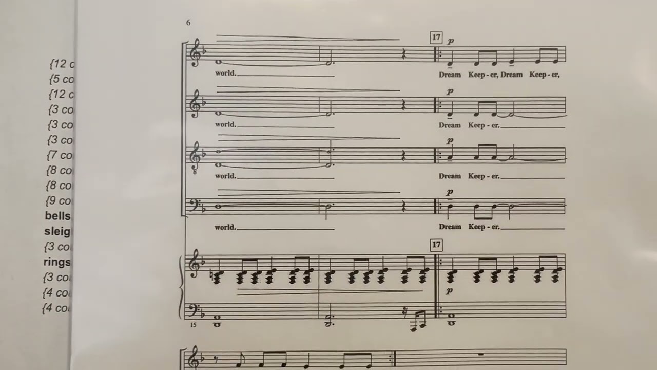 The Dream Keeper words by Langston Hughes music by Rollo Dilworth (low girl's rehearsal track)