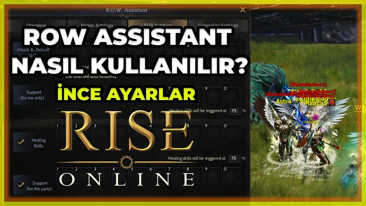 RISE ONLINE ROW REHBERİ | DETAYLI ROW ASSISTANT AYARLARI | GENIE NASIL KULLANILIR?