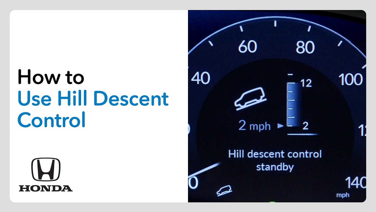How to Use Hill Descent Control