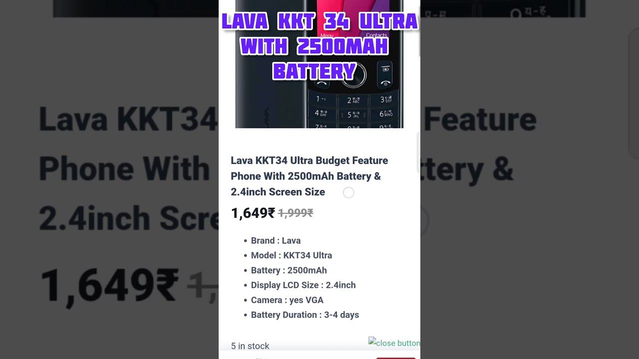 Lava Feature Phones With Budget Price Ranging & Amazing Quality #shorts #lava #feature phone 🔥