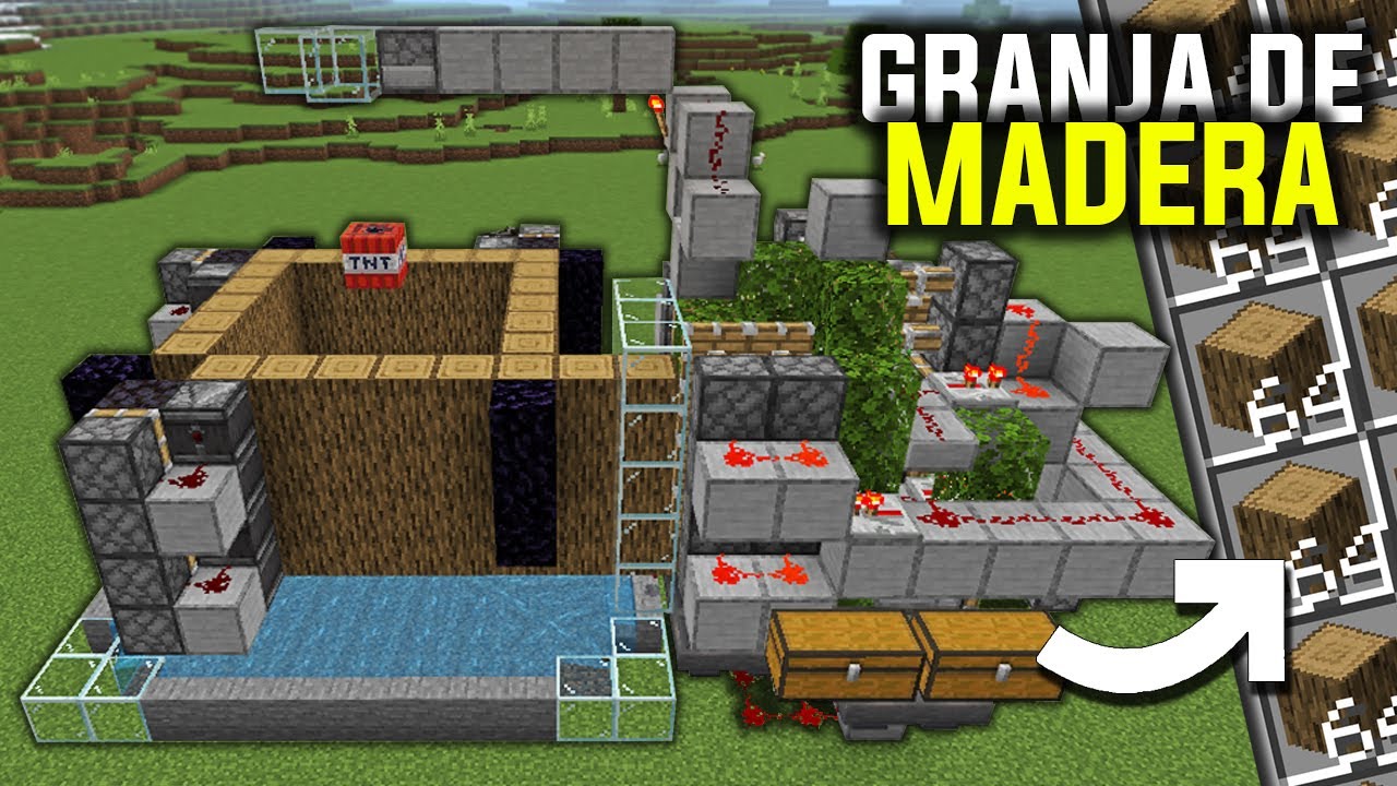 GRANJA de MADERA ¡AUTOMÁTICA! para Minecraft Bedrock 1.21