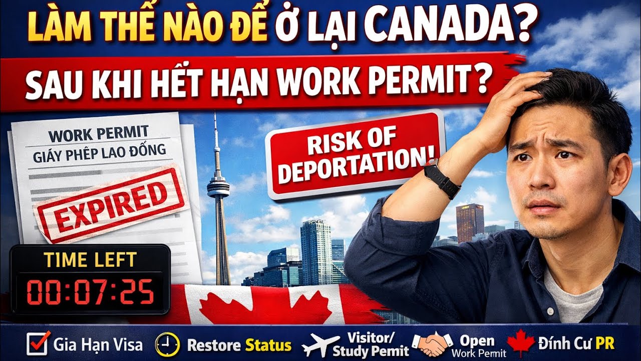 Cách ở lại Canada sau khi hết hạn Work Permit (2026) - How to stay in Canada after your WP end.