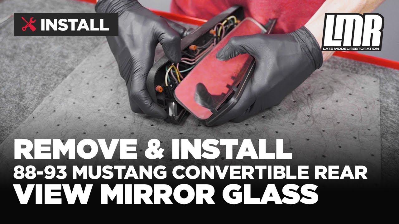 How To Remove & Install Fox Body Mustang Convertible Rear View Mirror Glass (88-93)