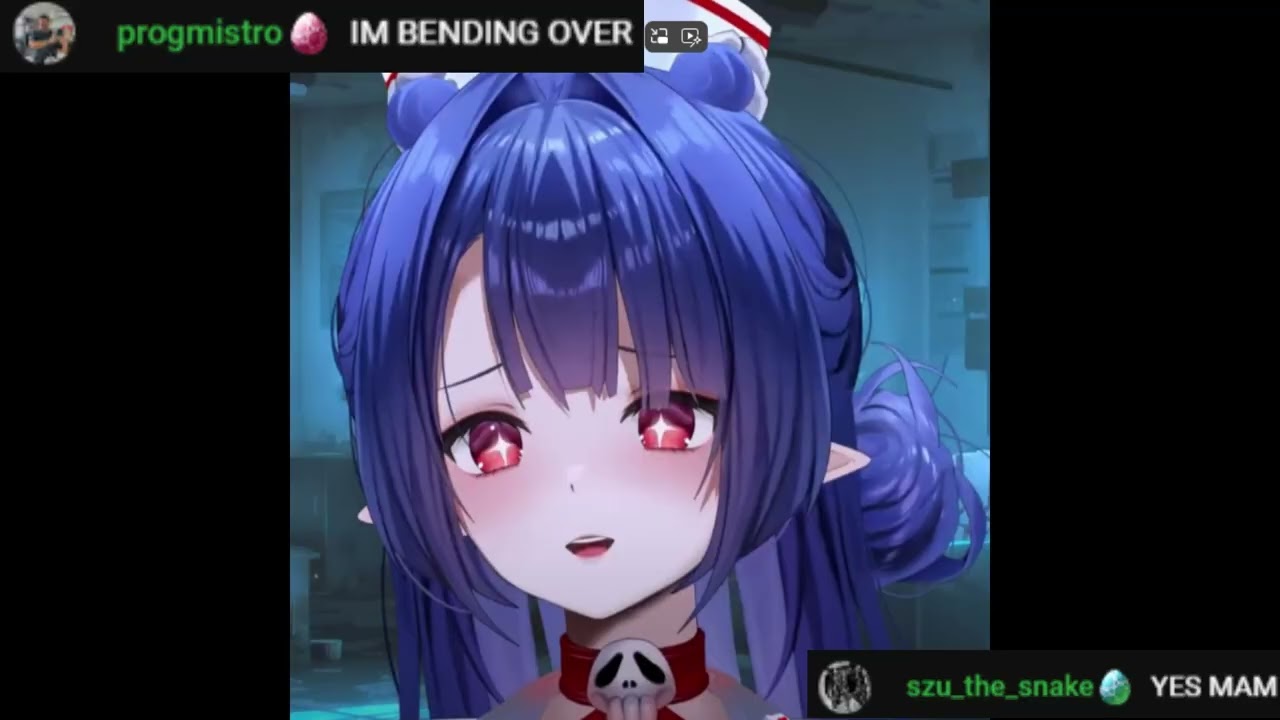 Dizzy gives her chat a prostate examination