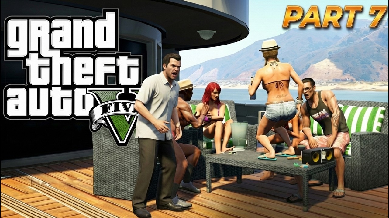 GTA 5  Master Heist Planning with Lester & Michael’s Explosive Beach Rescue Mission 🔥🚤Part 7: