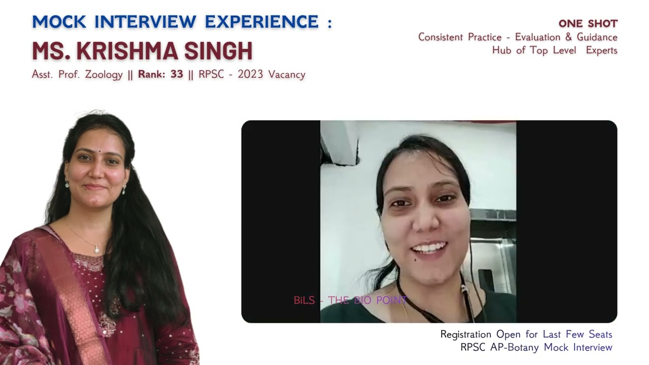 Mock Interview Experiences to Final Selection: RPSC Assistant Professor Journey - Ms. Krishma Singh
