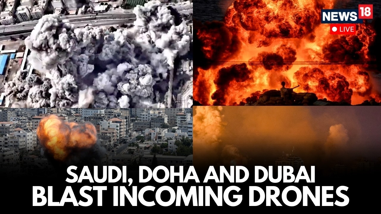 Saudi, Doha & Dubai Blast Incoming Drones | Gulf Cities Intercept Aerial Threat Amid Escalating War