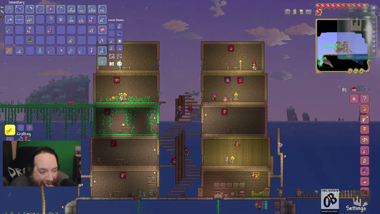 Terraria!  Lighthouse and other outposts (after daily)