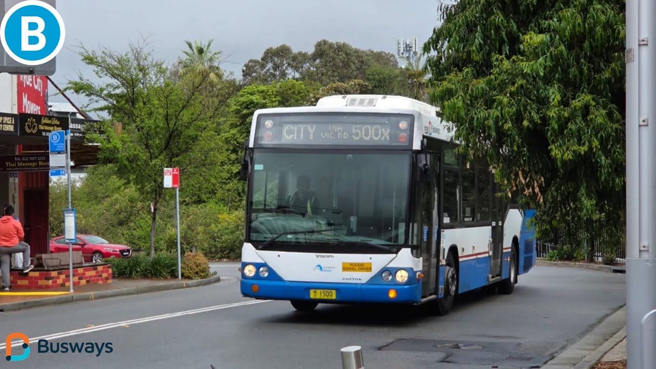 Busways North West Ryde m/o 1500 Volvo B12BLE Euro 3 Custom Coaches CB60 bus ride