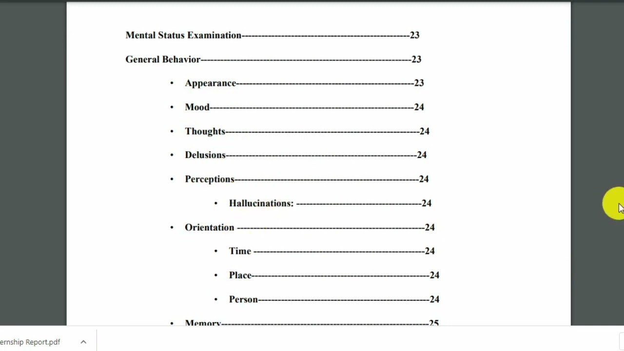 INTERNSHIP REPORT OF PSYCHOLOGY (PSY619).