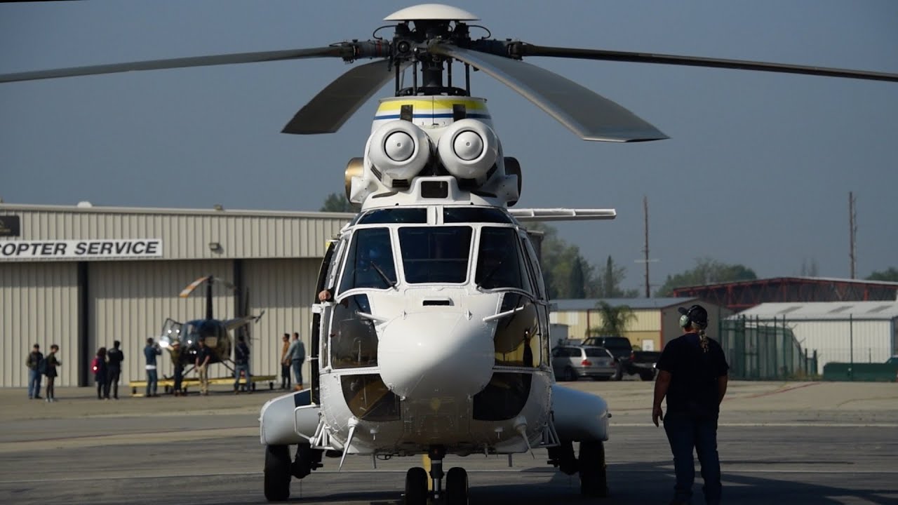 Airbus Helicopters H215 - Engine Start, Takeoff, Landing - (Outside View)