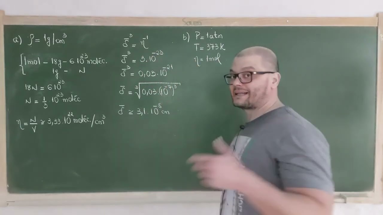 78: Termodinâmica - Exercício - Espaçamento Molecular Médio - Moysés/Vol.02/Cap.11/Exe.04
