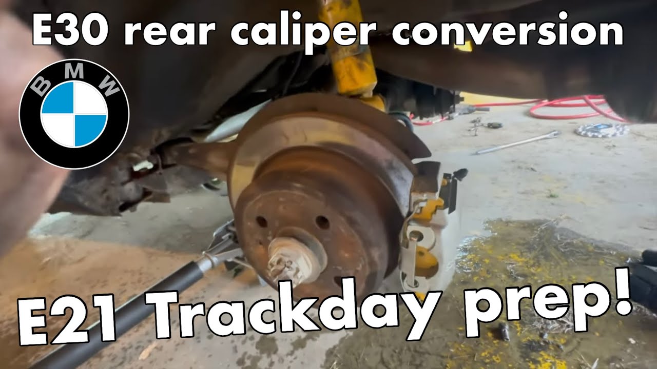E21 rear caliper upgrade to E30 | Yellowstuff EBC brake pad installation for trackday prep BMW 320i