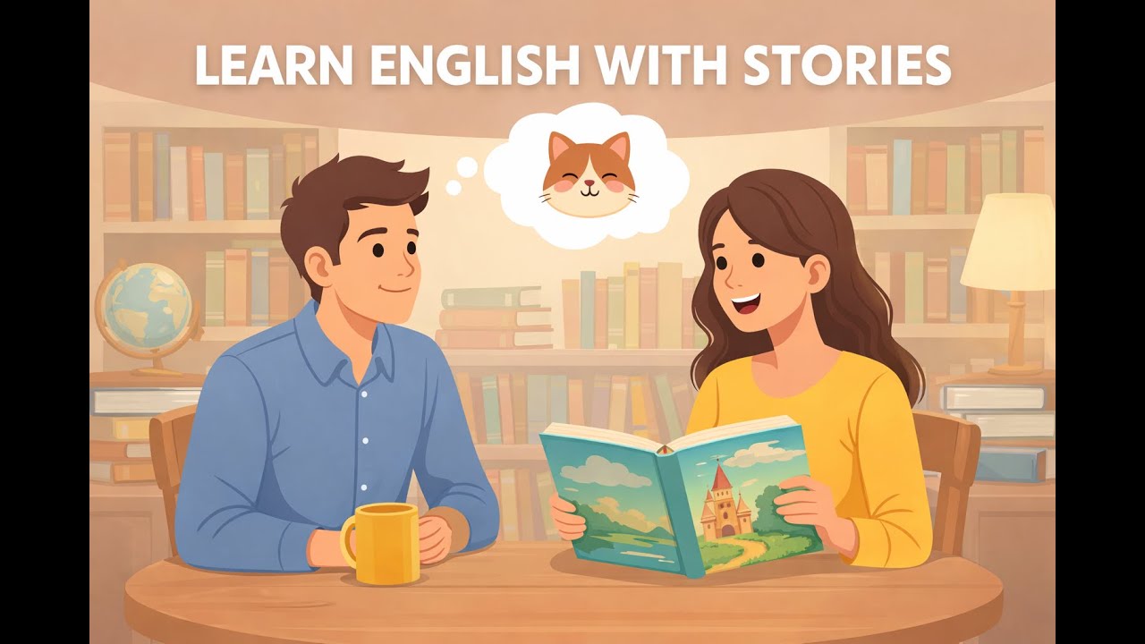 Option 2 (Story Focused - Very Popular): Learn English with a Short Story: The Lazy Cat 🐱 (Level A2)