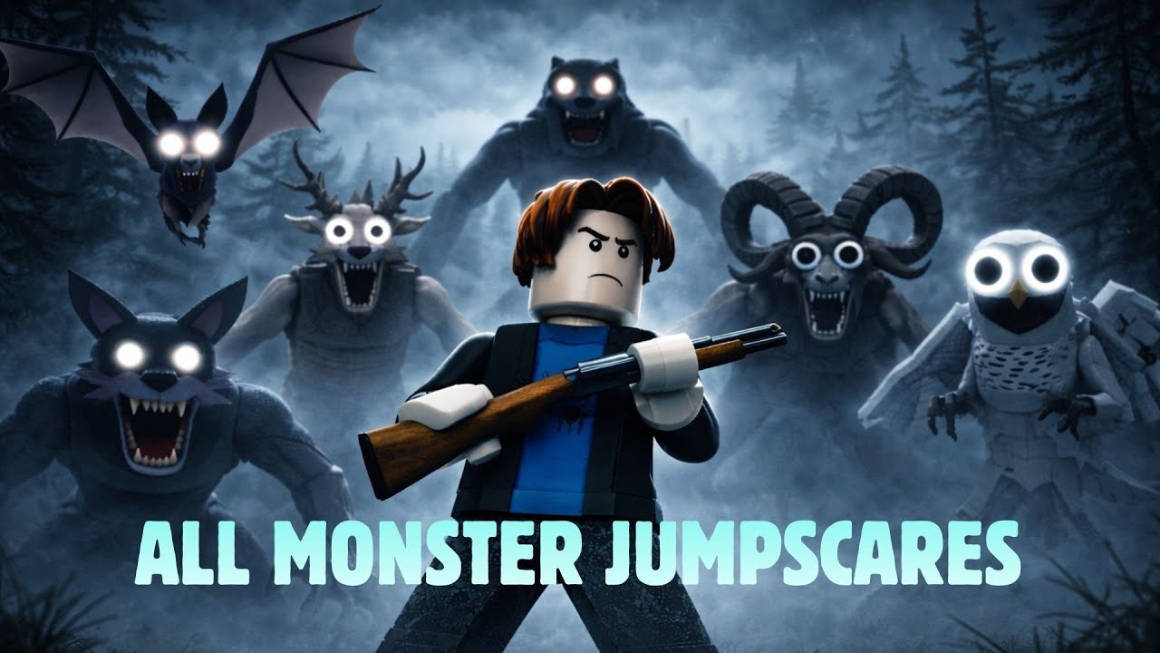 Surviving 99 Nights Against Every Monster on ROBLOX! All Monster Jumpscares
