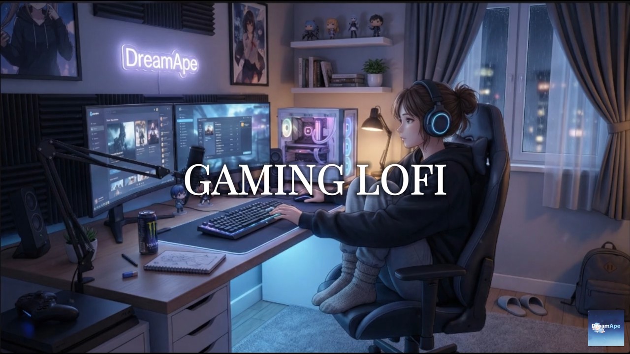 Cozy Gaming Room LoFi 🎮 Chill Beats for Focus (1 Hour)