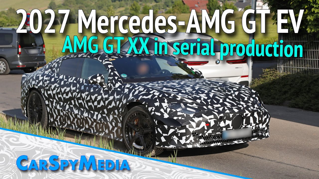 2027 Mercedes-AMG GT 4-Door EV Prototype Caught Testing In The Alps AMG GT XX Production Version