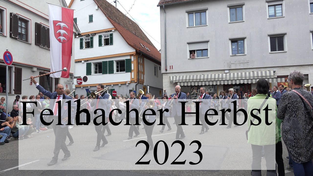 Fellbacher Herbst 2023 Volksfestumzug in voller L&auml;nge in 4K mit allen 51 Gruppen