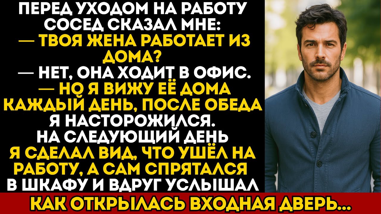 Мой сосед сказал, что моя жена всегда дома днём. Я спрятался и открыл для себя ужасающую правду...