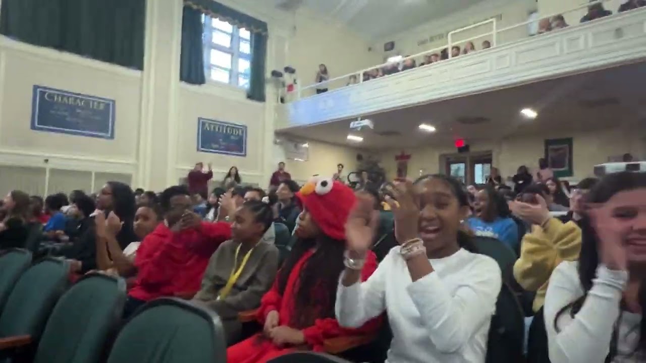 WOHS Step Teams Visit EMS for Black History Month, Feb. 7, 2024