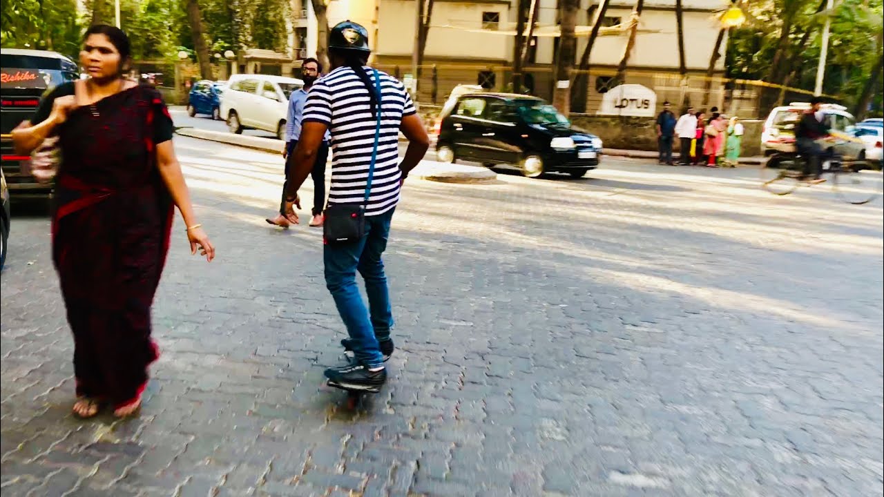 Exploring Powai on wave board MUMBAI