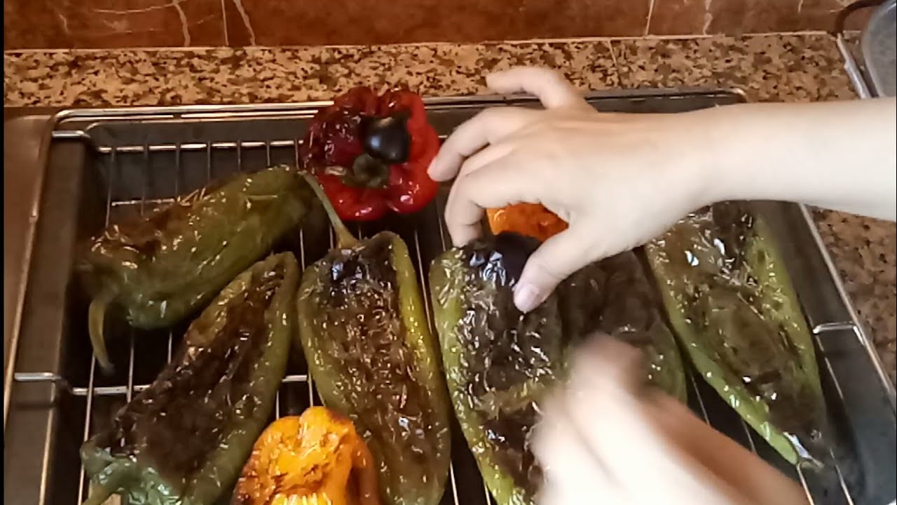 فلفلة مشوية في الفرن مع طريقة ترقيدها والإحتفاظ بها لمدة طويلة😊😊😍😍👍👍