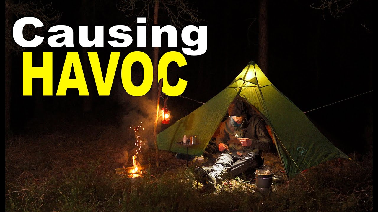 Horror Camping Alone in the Woods • Budget Tent Camp