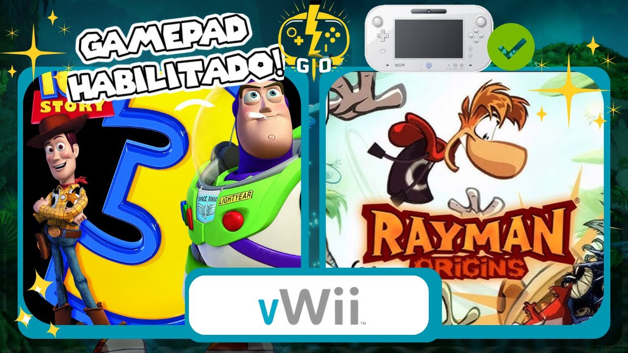 Rayman Origins + Toy Story 3 Habilitados para Gamepad Nintendo Wiiu l En formato Wup installer