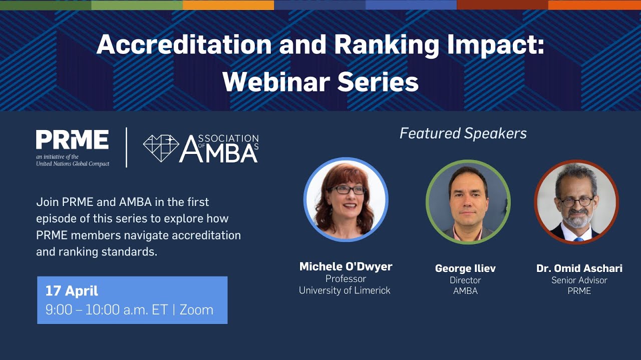 PRME and Association of MBAs (AMBA): Supporting Business Schools in Embedding Sustainability