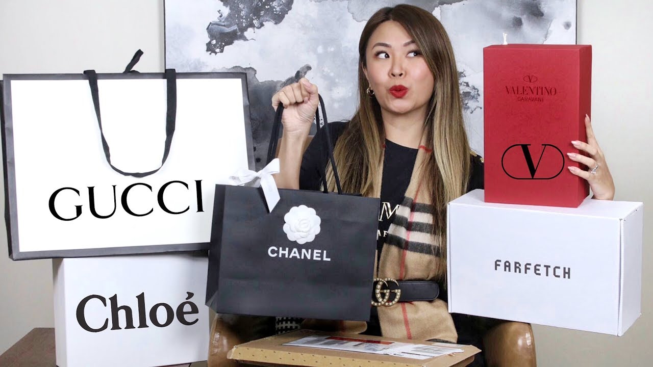 LUXURY UNBOXING HAUL! CHANEL, GUCCI, CHLOE, BALENCIAGA, FARFETCH HAUL