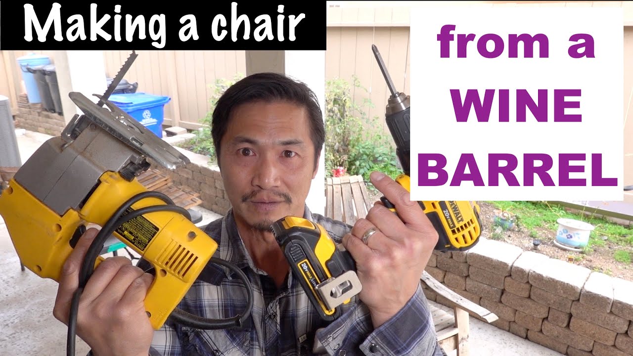 Making an Adirondak Chair from a WINE BARREL