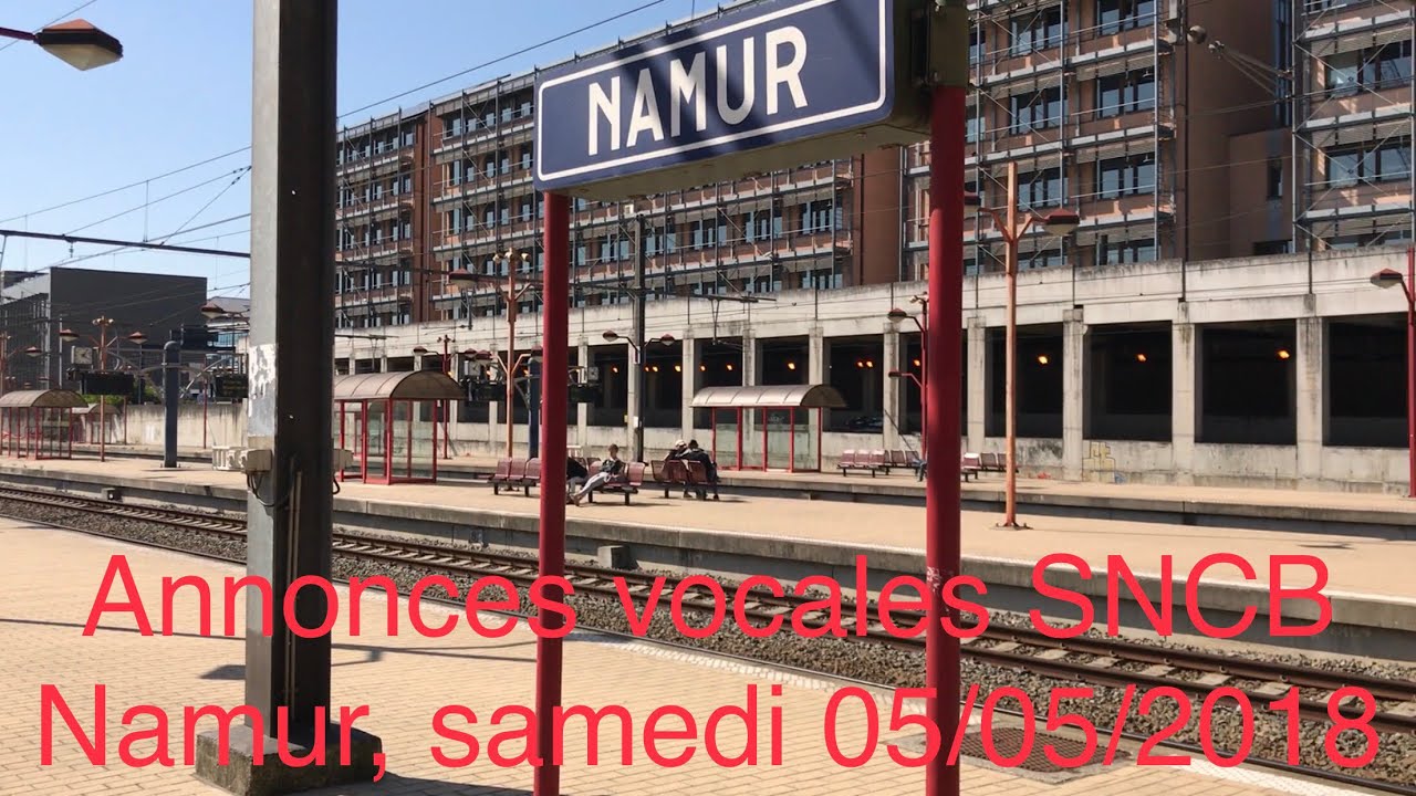 Annonces vocales SNCB (EMMA) en gare de Namur, ce samedi 5/05/2018 (trains L/IC)