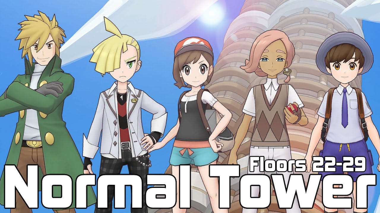 Pasio Normal Tower floors 22 to 29 [Pokémon Masters EX]