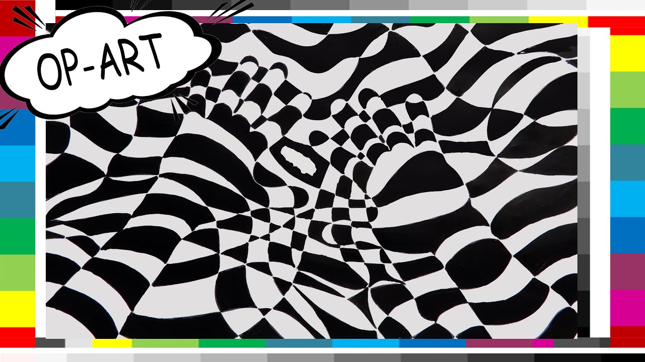 OP ART  - Vasarely inspired hands  / likovni 123