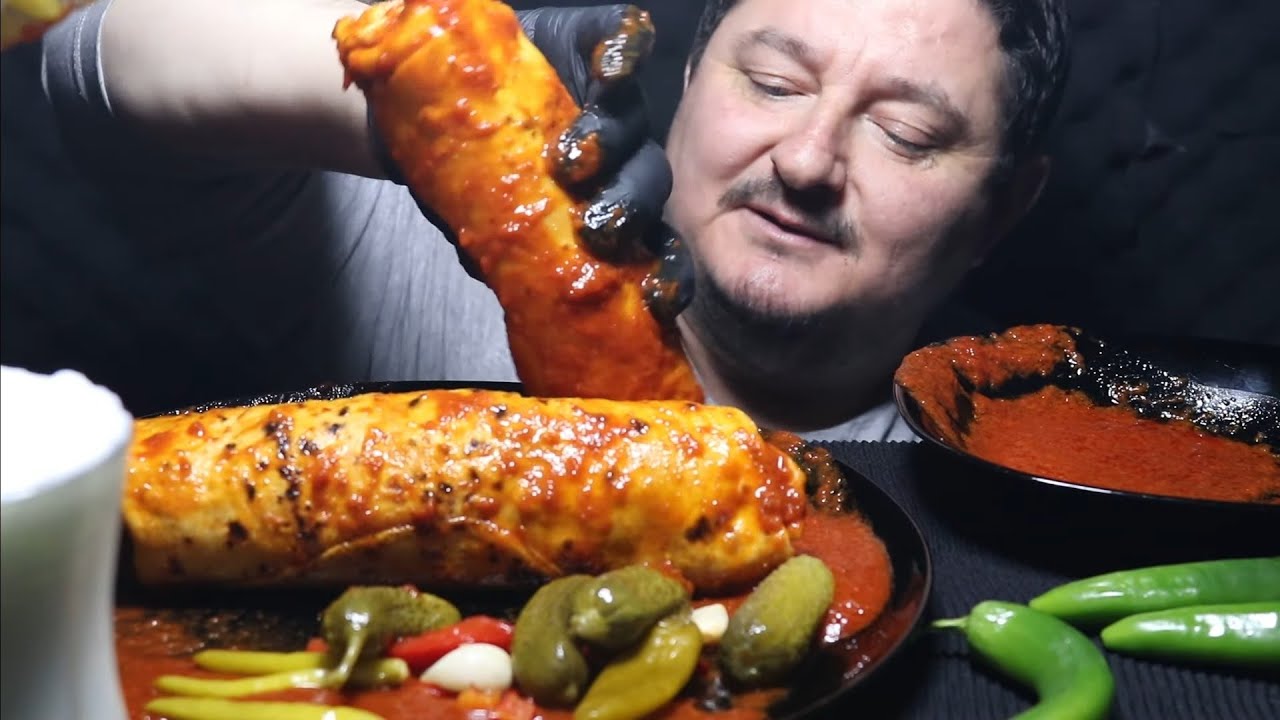 ASMR Best Of Hatay D&ouml;ner Acı Biber Amazing ASMR MUKBANG King