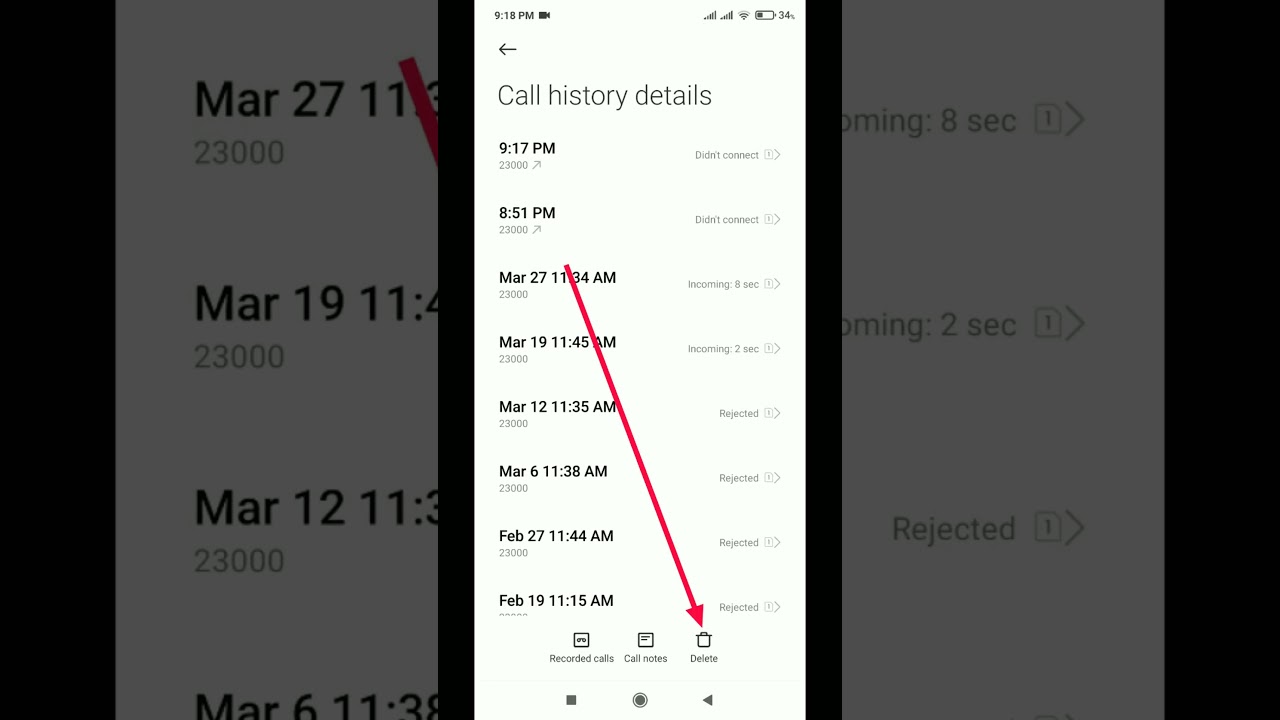 How To Delete Phone Call History | Clear Call History  | #shorts #youtubeshorts