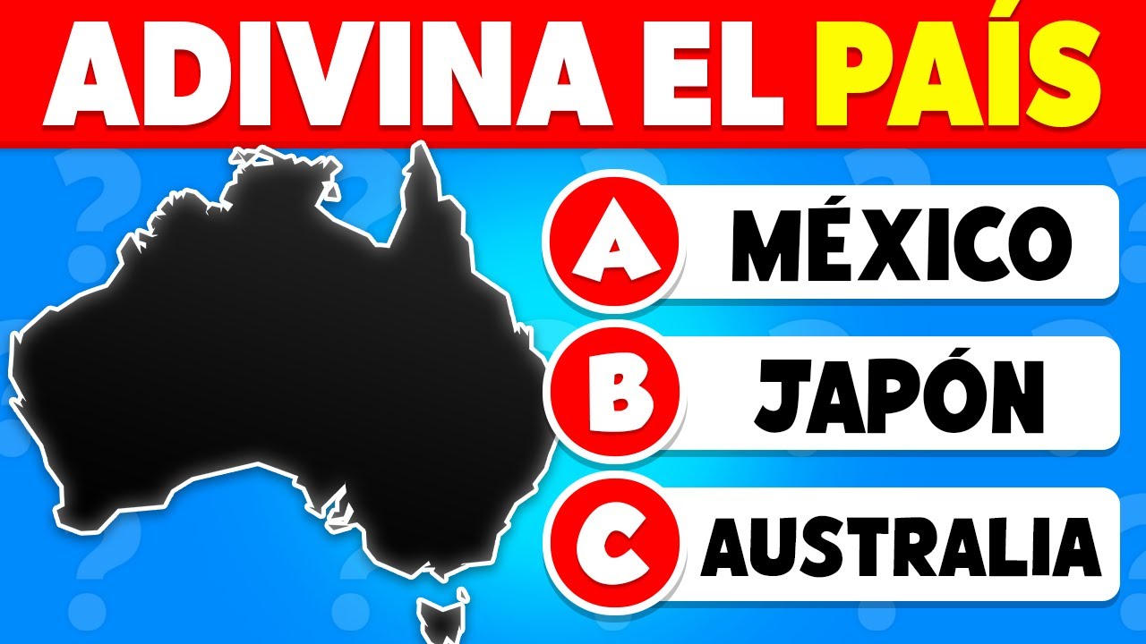 🚩 Adivina el PAÍS por su FORMA 🌎 | ¿Puedes Adivinar 40 Países?