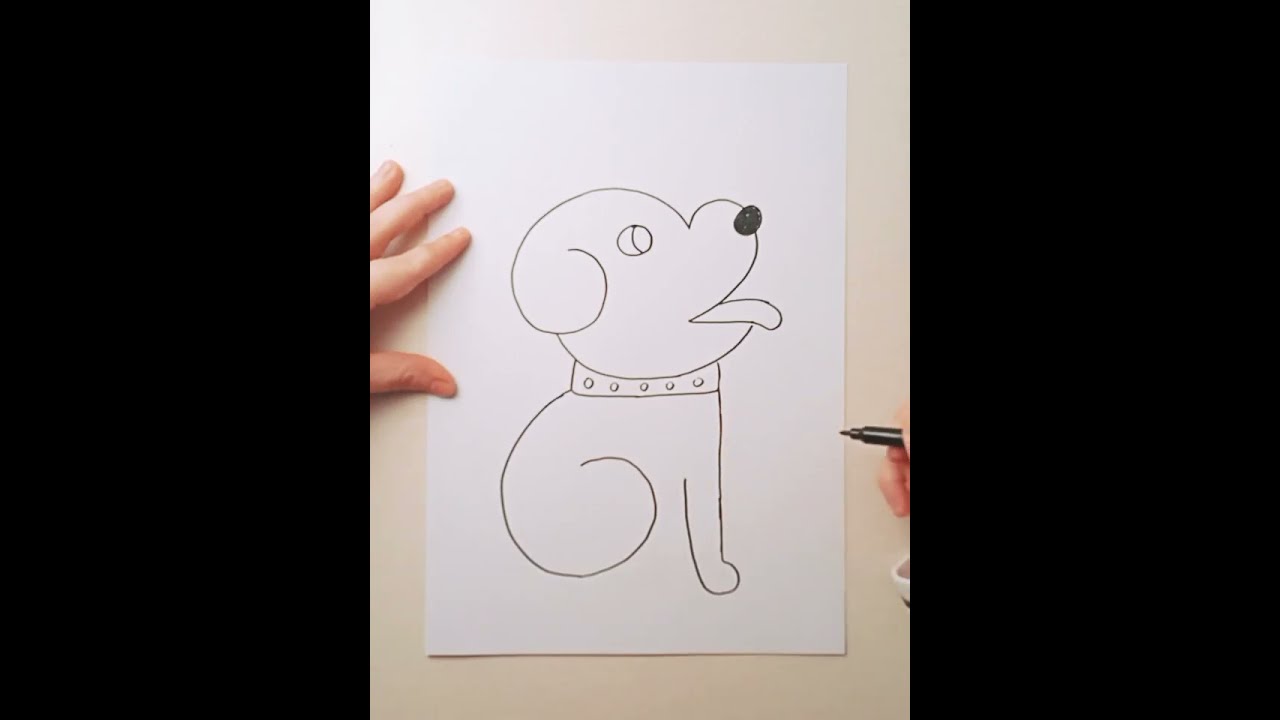 Disegno cane con i numeri