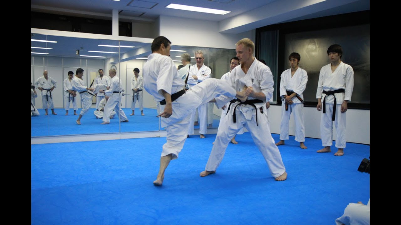 Mikio Yahara: Mae Geri. Training in KWF Honbu Dojo 2012