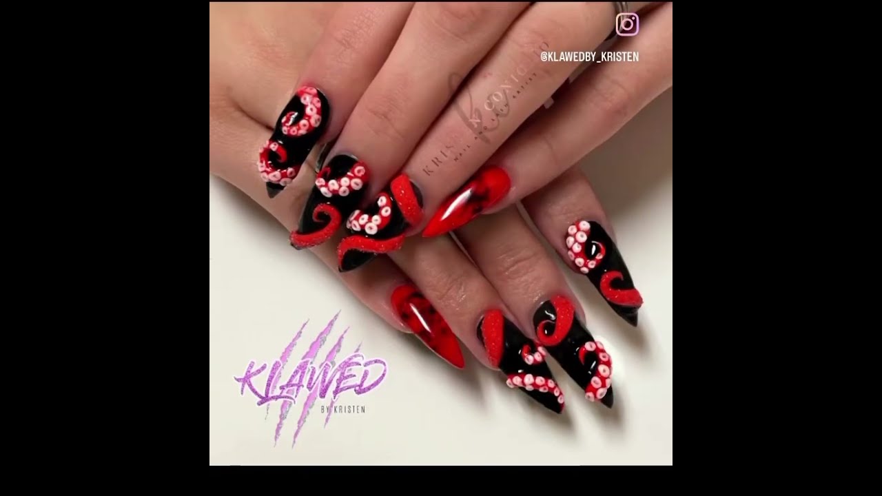 How I Created These Kraken/ Octopus Nails