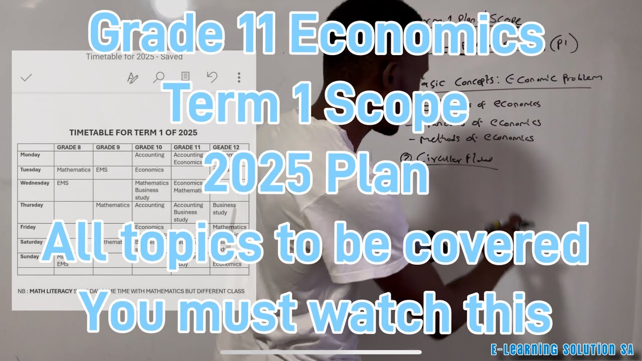 Grade 11 Economics Term 1 | Scope & Tips | Essays topics