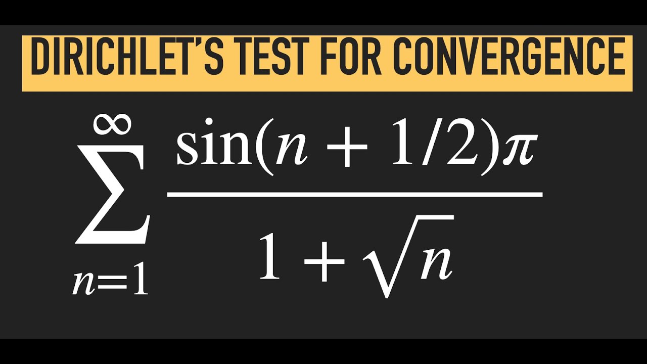 Test the series sum(sin(n+1/2)/(1+sqrt(n))) using the Dirichlet's Test