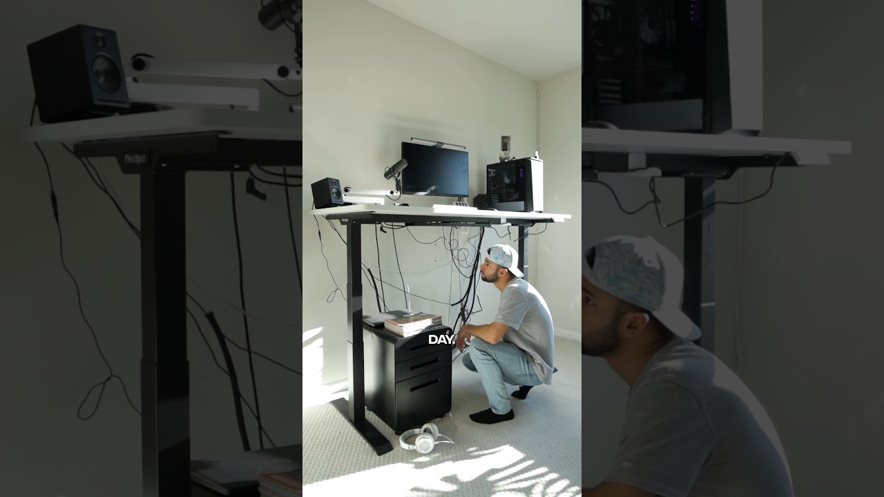 DAY 27 | THE PERFECT CABLE MANAGEMENT🔥 #desksetup #cablemanagement #pcgaming #standingdesk #jayhym
