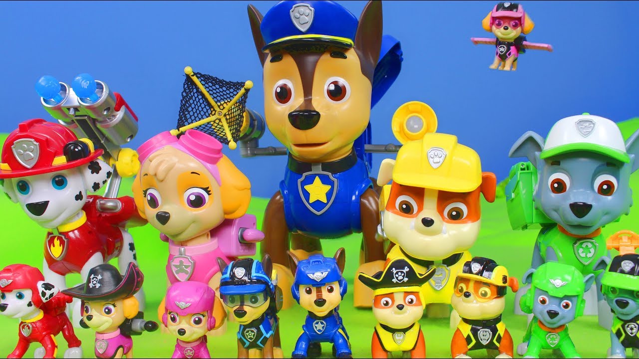 PAW Patrol: Alle Figuren von Chase, Skye, Feuerwehrmann Marshall, Rubble & Ryder f&uuml;r Kinder
