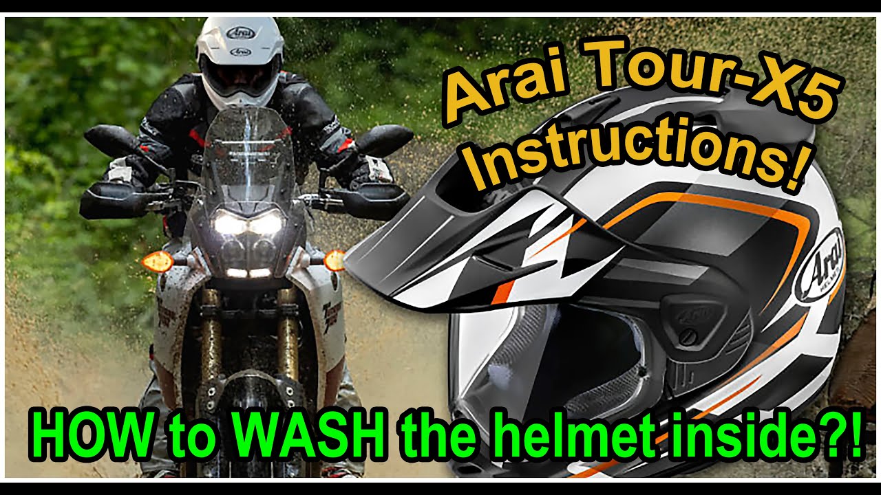 Как помыть внутреннюю часть шлема Arai – чистка Arai Tour X5!